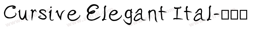 Cursive Elegant Ital字体转换